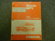 1989 Mazda MPV Service Highlights Service Shop Manual OEM BOOK 89 FACTORY X