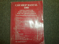 1989 LINCOLN TOWN CAR FORD CROWN VICTORIA Service Shop Repair Manual OEM 89