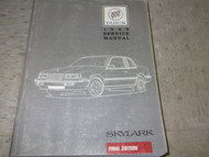 1989 Buick Skylark Service Shop Repair Manual FACTORY BOOK DEALERSHIP HOW TO FIX