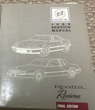 1989 BUICK REATTA RIVIERA Service Shop Repair Manual BRAND NEW FACTORY HUGE x