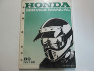 1989 1990 Honda NX125 NX 125 Service Shop Repair Workshop Manual NEW Factory