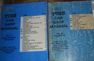 1988 Mercury Grand Marquis Service Shop Manual SET W POWERTRAIN & BODY CHASSIS E
