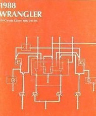 1988 JEEP WRANGLER Electrical Wiring Diagrams Service Shop Repair Manual EWD 88