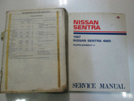 1987 Nissan Sentra Service Repair Shop Manual SET Factory OEM Books DAMAGED 87