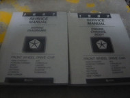 1987 DODGE RELIANT & SHADOW Service Shop Repair Manual Set OEM Engine Chassis