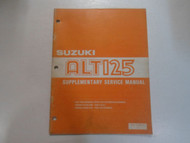 1985 Suzuki ALT125 Supplementary Service Shop Manual FADING FACTORY OEM BOOK 85
