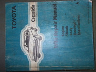 1986 Toyota CRESSIDA Service Shop Repair Manual FACTORY DEALERSHIP BOOK