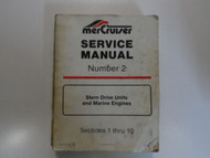 1986 MerCruiser #2 Stern Drive Units Marine Engines Service Manual DAMAGED OEM