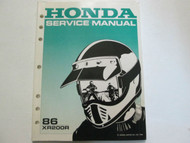 1986 HONDA XR200R Service Shop Repair Manual Factory OEM Book USED 86
