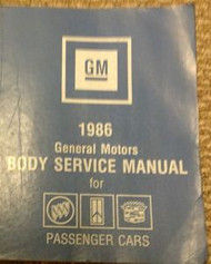 1986 GM CADILLAC BUICK CHEVY PONTIAC Fisher Body Service Shop Repair Manual GM