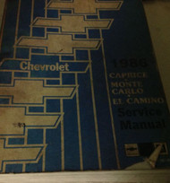1986 CHEVY CAPRICE MONTE CARLO EL CAMINO Repair Service Shop Manual FACTORY x