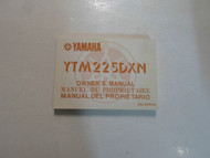 1985 Yamaha YTM225DXN Owners Manual FACTORY OEM BOOK 85 English Spanish French