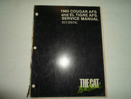 1985 Arctic Cat Cougar AFS El Tigre AFS Service Repair Manual SPINE DAMAGE OEM