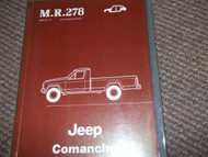 1985 1986 Jeep COMANCHE BODY BODYWORK Service Shop Repair Manual OEM 85 BOOK
