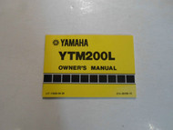 1984 Yamaha YTM200L Owners Manual FACTORY OEM BOOK 84 DEALERSHIP