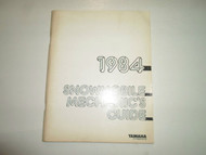 1984 Yamaha Snowmobile Mechanics Guide Manual FACTORY OEM BOOK 84 2 VOLUME SET