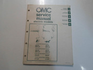 1984 OMC Electric Models 12 24 Volt Service Repair Shop Manual FACTORY OEM BOAT