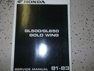 1983 HONDA SILVER WING SILVERWING GL500 650 Service Shop Repair Manual NEW