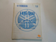 1982 Yamaha IT125 (J) Owners Service Repair Shop Manual FACTORY WATER DAMAGED