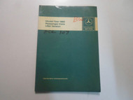 1982 MERCEDES Passenger Cars USA Version INTRO Into Service Manual DISCOLORATION