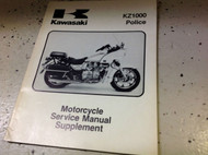 1982 KAWASAKI KZ1000-P2 POLICE KZ 1000 Service Shop Manual SUPPLEMENT STAINED