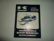 1982 Kawasaki LTD440 SS440-B2A SS440-B3A Snowmobile Shop Manual Supplement OEM