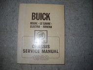 1982 GM Buick Regal Lesabre Electra Riviera Service Shop Workshop Manual OEM