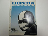 1986 1987 HONDA VT700C Shadow Service Repair Shop Manual FACTORY NEW