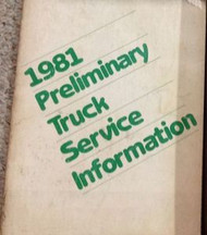 1981 Dodge Plymouth Ram Truck Chrysler Preliminary Service Information Manual BK