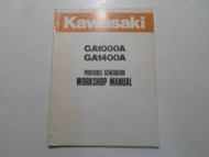 1980s 90s Kawasaki GA1000A GA1400A Portable Generator Workshop Manual DAMAGED