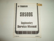1980 Yamaha SR500G Supplementary Service Manual FACTORY OEM BOOK 80 DEALERSHIP
