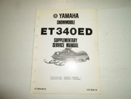 1980 Yamaha Snowmobile ET340ED Supplementary Service Manual FACTORY OEM BOOK 80