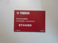 1980 Yamaha Snowmobile ET340ED Owners Manual FACTORY OEM BOOK 80 DEALERSHIP