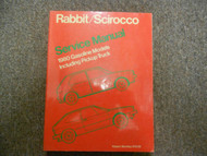 1980 VW Rabbit Scirocco Gas Models Pickup Truck Service Repair Manual 1980 x