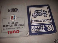 1980 Buick Regal Lesabre Electra Riviera Century Service Shop Repair Manual SET