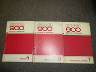 1979 80 1981 Saab 900 Brakes Specs Suspension Wheels Service Manual 3 Volume SET