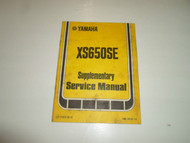 1978 Yamaha XS650SE Supplementary Service Manual FACTORY BOOK 78 WATER DAMAGED