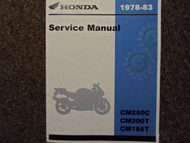 1978 1979 1980 1981 1982 1983 HONDA TWINSTAR CM185T CM200T CM250C Service Manual