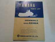 1977 Yamaha Snowmobile Model GS300A Parts List Manual FACTORY OEM BOOK 77 DEAL