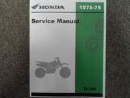 1975 1976 HONDA TL250 TL 250 Service Shop Repair Manual NEW FACTORY HONDA
