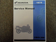 1974 HONDA CB200 CL200 Service Shop Repair Manual FACTORY OEM BRAND NEW