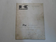 1974 1988 Kawasaki Jet Ski Watercraft Service Specifications Handbook Manual OEM