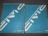 1988 HONDA CIVIC Service Shop Repair Workshop Manual Set W Wiring Diagram EWD