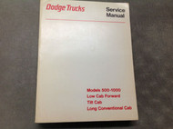 1971 1972 1973 1974 Dodge Truck Models 500-1000 Low Cab Tilt Cab Service Manual