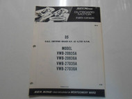 1970 Wards Sea King Outboard Motor 35 HP VWB Models Parts Catalog Manual OEM 70