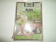 1970 72 74 1976 Clymer Audi 100LS 100 LS Series Service Repair Handbook Manual