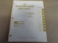 1968 Evinrude Service Shop Repair Manual 40 HP Big Twin Electric Lark NEW Boat x