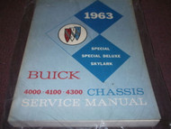 1963 Buick SPECIAL & SPECIAL DELUXE SKYLARK Service Shop Repair Manual FACTORY