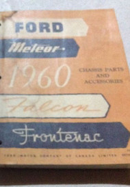 1960 FORD METEOR FALCON FRONTENAC Chassis Parts & Accessories Manual OEM WATER D