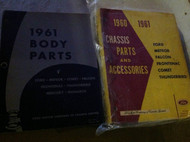 1960 1961 MERCURY METEOR & COMET Chassis Parts & Accessories Catalog Manual SET